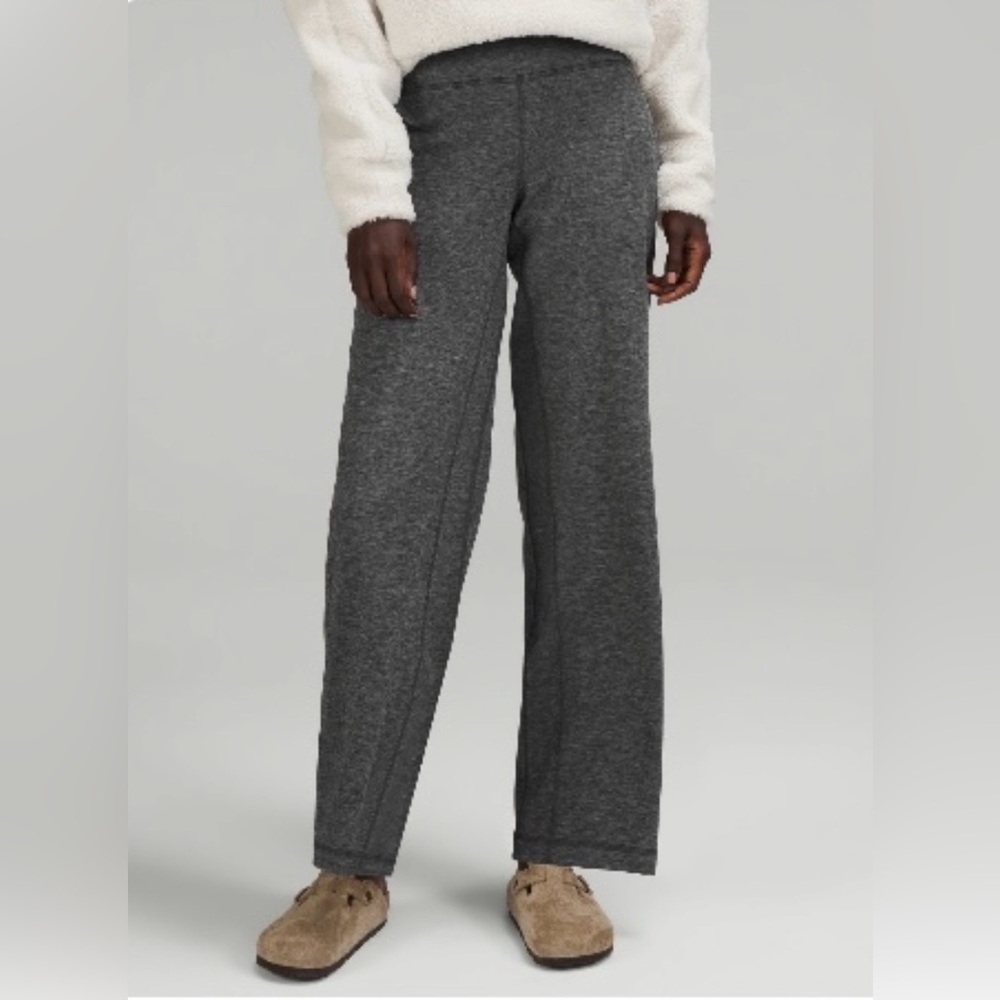 Lululemon Align High-Rise Wide Leg Pant 31”, Heathered Graphite Sz 14